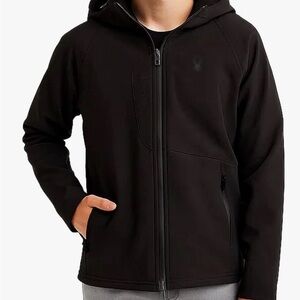 Spyder Boys Black Hooded Jacket